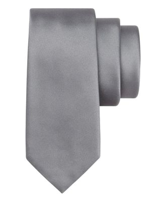 Ferragamo Cravatta in raso - Grigio