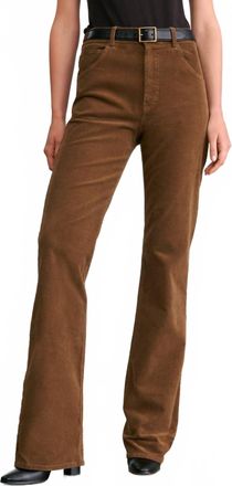 Nili Lotan Joan High-Rise Slim Straight Pants In Caffe