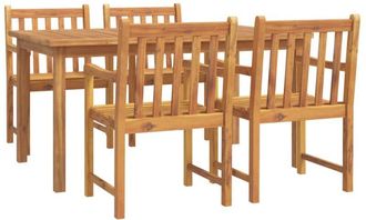 vidaXL Juego De Comedor De Jard&iacute;n 5 Piezas Madera Maciza De Acacia Vidaxl