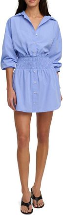 Favorite Daughter The Waist Not Mini Shirtdress in Blue/white Stripe at Nordstrom, Size X-Large