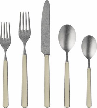 Mepra Fantasia Pewter Flatware Set - 20 Pieces in Turtle Dove at Nordstrom