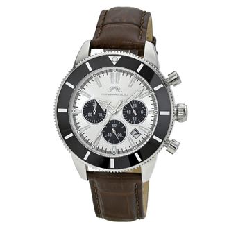 Porsamo Bleu Brandon Chronograph Quartz Silver Dial Mens Watch 1012DBRL