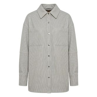 Moorer Lichtgewicht Shirt - Dames - Zomerjassen - Grijs - M - Leer - Jassen