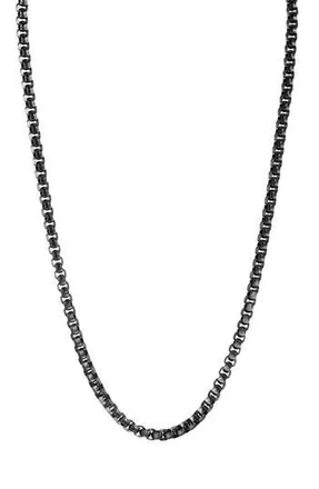 Ed Hardy Mens Box Chain Necklace in Black at Nordstrom Rack