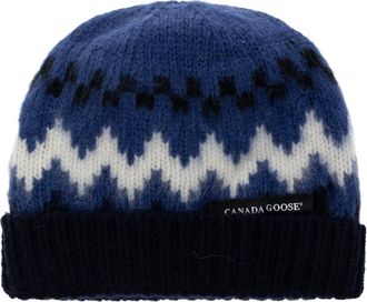Canada Goose Berretto in lana con logo ricamato - - Accessories - unisex - Blu - ONE SIZE