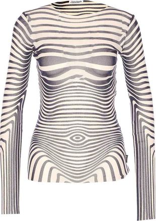 Jean Paul Gaultier White And Black Re-Edition Top