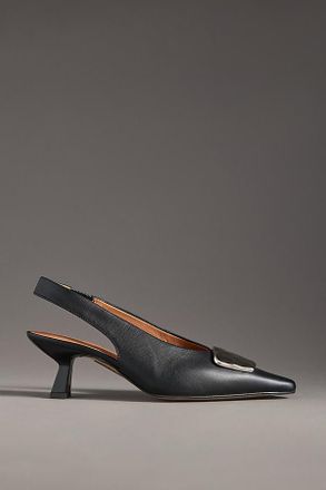 Maeve Hardware Snip-Toe Slingback Kitten Heels