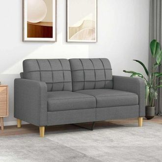 vidaXL vidaXL Divano a 2 Posti Grigio Scuro 140 cm in Tessuto