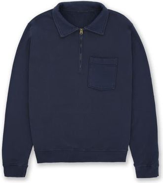 Fortela Woven Zip-Up Sweatshirt in Indigo Rinse at Nordstrom, Size Xx-Large Eu