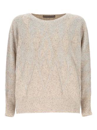 D.exterior Trui met diamantpatroon - Beige