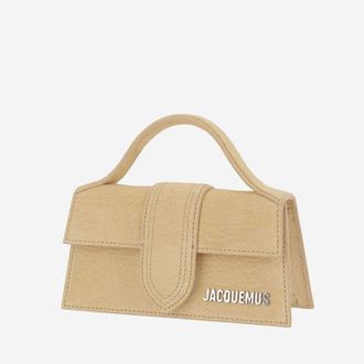 Jacquemus Womens Shoulder Bag Le Bambino Beige Suede