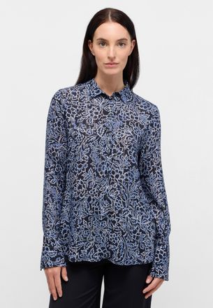 Eterna Hemdbluse ETERNA REGULAR FIT, Damen, Gr. 34, navy, 98% Baumwolle, 2% Metall, Blusen Hemdbluse
