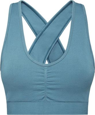 Plein Sport Reggiseno sportivo senza cuciture con spalline ampie - Blu