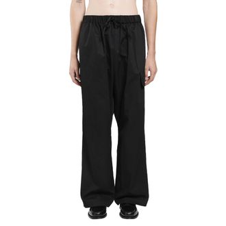 Simone Rocha Drawstring Cargo Knee Pleat Trousers