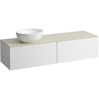 Laufen Il Bagno Alessi Cajonera, Encimera De Piedra Calce Avorio, - Laufen