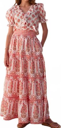 PINK CITY PRINTS Amara Maxi Skirt In Desert Blush