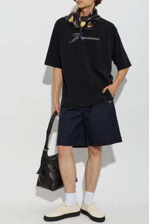 Jacquemus T-shirt With Logo, Mens, Black