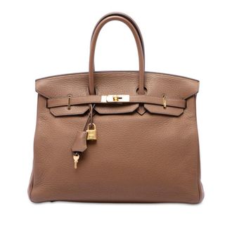 Herm&egrave;s Pre-owned Hermes Clemence Birkin Retourne 35 Satchel Ladies IYM18N3TK6AXYVMT