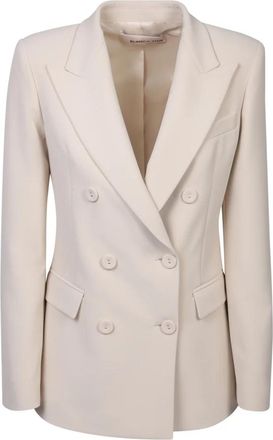 Blanca Vita Beige Jas voor Vrouwen - Dames - Blazers - Beige - L - Leer - Jassen