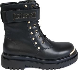 Just Cavalli Stivaletto Bourne Logo - Dames - Veterlaarzen - Zwart - 40 EU - Schoenen