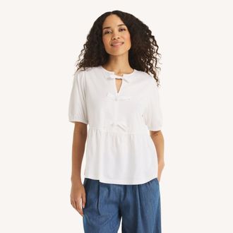 Nautica Womens Bow Tie Top
