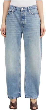 Anine Bing Fritz Jean - Dames - Loose Fit Jeans - Blauw - W27 - Katoen - Jeans