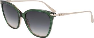 Longchamp LO757S N 308 STRIPED GREEN 55/17/145 Womens Sunglasses