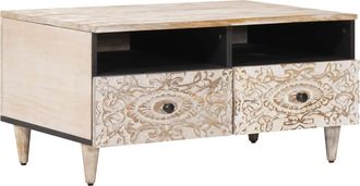 vidaXL Mesa De Caf&eacute; 80 X 54 X 40 Cm Madera De Mango Maciza Vidaxl
