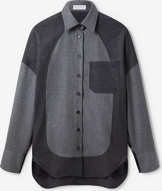 Stella McCartney Oversize-Flanellhemd mit Patchwork-Motiv