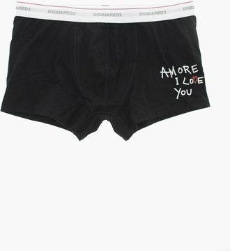 Dsquared2 Stretch-Cotton Boxer with Contrast Print size Xl