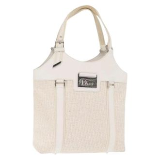 Dior Pre-owned Shoulder Bags, female, White, Size: ONE SIZE Pre-owned Trotter Canvas Tote Bag