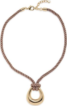Nordstrom Open Pendant Cord Necklace in Natural- Gold at Nordstrom