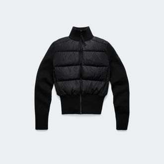 Canada Goose HyBridge Wide Quilt Knit Jacket Tonal Disc (Women, Black, XL)