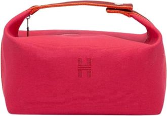 Herm&egrave;s Pre-owned Mini Bags, female, Pink, Size: ONE SIZE Pre-owned The Bride-A-Brac Canvas Pouch