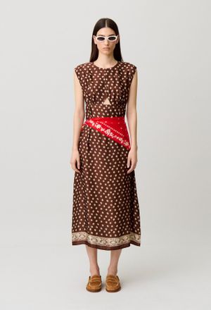 Claudie Pierlot Robe longue imprim&eacute;e