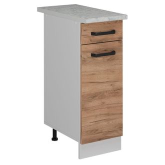 Vicco Mueble Bajo De Cocina R-line, Roble Dorado, 30 Cm Et M&aacute;rmol
