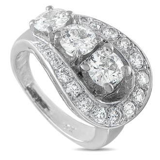 Luxury Bazaar Antique 18K White Gold 1.88ct Diamond Ring MF08-062526