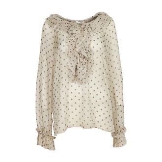 P.A.R.O.S.H. Blouses, female, Beige, Size: S Blouse