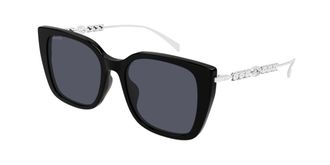 Gucci GG1971SA Asian Fit 002 Womens Sunglasses Black Size 55