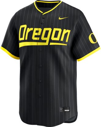 Nike Oregon Nike Mens College Limited Baseball Jersey in Black | UNBB0DV2UON-0YS