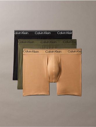 Calvin Klein Mens Microfiber Stretch 3-Pack Boxer Brief - Multi - XL