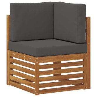 vidaXL Sof&aacute; De Esquina Para Exteriores Madera De Acacia S&oacute;lida Natural Vidaxl