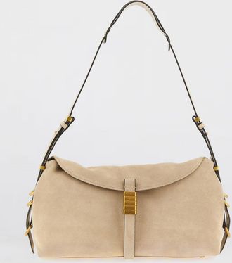 Pinko Borsa a spalla media Saddle Bag Baguette in suede