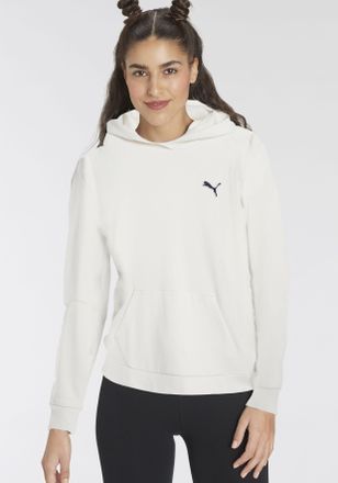 Puma Kapuzensweatshirt PUMA BETTER ESSENTIALS HOODIE FL, Damen, Gr. XL, transparent (no color), Fleece, Obermaterial: 100% Baumwolle, bedruckt, comfort fit