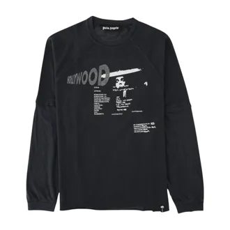 Palm Angels Neon Blvd Double Layer L/S - Heren - Tops - Zwart - Maat: M Katoen