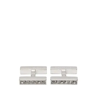 Ferragamo Cufflinks & Tie Clips, male, Gray, Size: ONE SIZE Bar Cufflinks