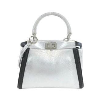 Fendi Pre-owned Peekaboo Handbag - Dames - Pre-owned - Wit - Maat: ONE Size Leer