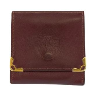 Cartier Pre-owned Wallets, female, Red, Size: ONE SIZE Pre-owned Must Line Leather Coin Case