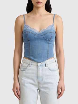 Ermanno Scervino Top bustier Ermanno Scervino in denim di cotone