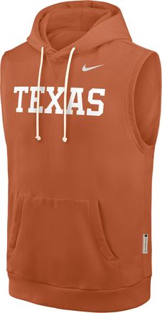 Nike Texas Sideline Nike Mens Dri-FIT College Sleeveless Pullover Hoodie in Orange | 03B481FTXE-65K